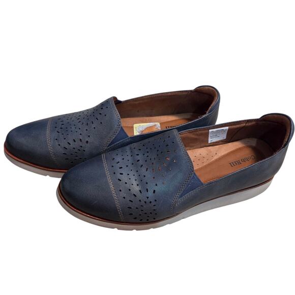 Cobb Hill Shoes Laci Gore Slip-on Loafers Perforated Leather Blue size 10 - Picture 2 of 12